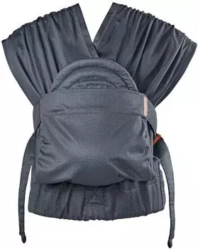Infantino Hug & Cuddle verstellbares Hybrid-Tragetuch, dunkelgrau, 3,2-11,8kg (300092)
