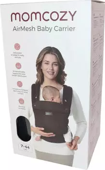 Momcozy Baby Carrier Air Mesh, schwarz, gepolsterter Schultergurt (BC001-BY12NB-A)