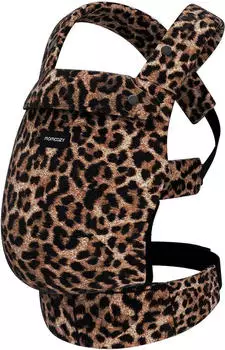 Momcozy Babytrage aus Baumwolle, Leopard, gepolsterter Schultergurt (BC001-U012NB-A)