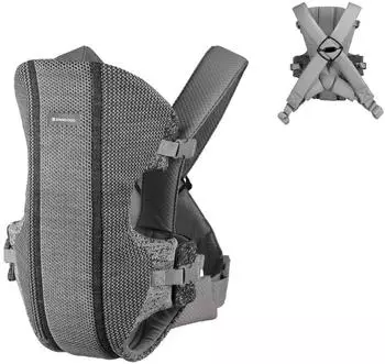 KIKKABOO Gwen Fly Babytrage Strickstoff, grau (31108010056)