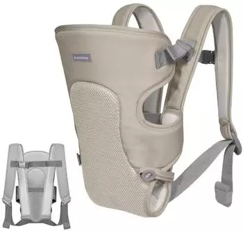 KIKKABOO MYRA Babytrage ergonomisch, atmungsaktives Netz, 3 Tragepositionen, bis 9kg (31108010076)