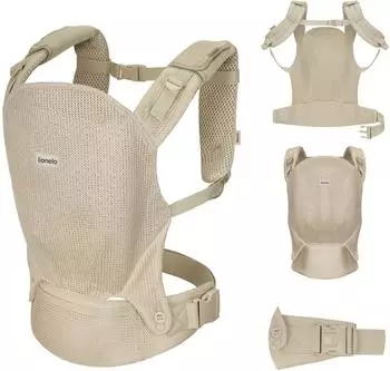 Lionelo Margareet Air Ergonomische Babytrage, atmungsaktiv, beige (LO-MARGAREET AIR BEIGE)