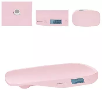 KIKKABOO Lyra Babywaage LCD-Display, rosa, 20kg (31405010051)
