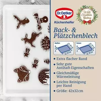 Dr. Oetker Back- und Pl&auml;tzchenblech White Christmas Baking