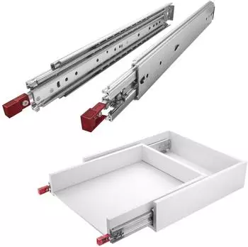 Sotech VarioSlide Schwerlastauszug 200kg Lock-in/out rot (KV2-200-H76-L500-EH)
