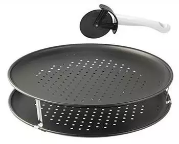 Zenker Special Countries Pizza Set mit 2 Blechen & Pizzaroller 32 cm