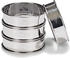 Patisse Tart ring set stainless steel 4 pieces 8 cm