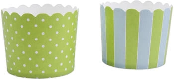 Städter Cupcake-Backform Maigrün-Himmelblau Maxi 12 Stück Papierförmchen