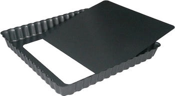 De Buyer 4709.23 Tarteform, quadratisch, abnehmbare Bodenplatte, 23 cm, Grau