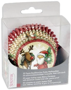 Städter Papier-Backförmchen Frohe Weihnachten 50 Stück Papierförmchen Backform