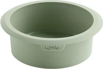 Lékué Stainless steel tart pan with straight edge, 24 cm, Steel Pan