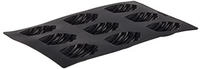 L&eacute;ku&eacute; Silikon-Madeleinesbackform, 9 Mulden - Black Backform