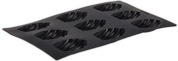 Lékué Madeleineform Silikon 9 Stk. Schwarz