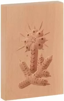 Städter Holzserie Zweig mit Kerze 5,5 x 8 cm
