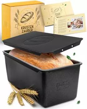Krustenzauber Kohlenstoffstahl Brotbackform mit Deckel