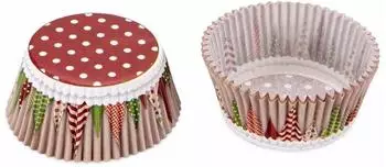 Städter Papierform Yummy Christmas Ø 5/7 cm / H 3 cm Bunt Maxi 50 Stück