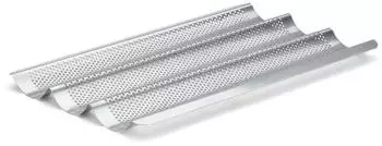 De Buyer Backblech Baguette Edelstahl perforiert Silber