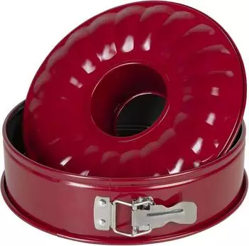 Wenco Springform 26cm, 2 B&ouml;den, antihaftbeschichtet, rot (555883)