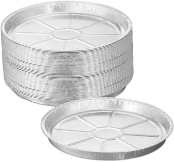 Relaxdays Backform Aluschalen rund 50er Set &oslash; 27,5 cm