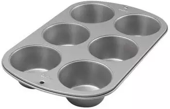Wilton Recipe Right Jumbo-Muffinform Antihaft 6 Mulden Stahl (03-3119)