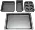 Relaxdays Backformen-Set 4-teilig (Muffinblech, Brotbackform, Bratenform, Kastenform)