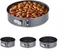 Relaxdays Springform 4er Set, Rund, &Oslash; 18, 20, 22, 24 Cm, Edelstahl,