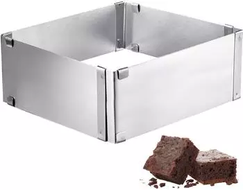Westmark Backrahmen quadratisch, verstellbar 15,5–28cm, 8cm hoch, Edelstahl (31332260)