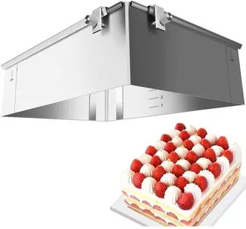 LuxusKollektion Backrahmen quadratisch, verstellbar, Edelstahl, 8cm