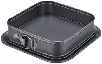 Relaxdays Eckige Kastenform 24cm, 2er-Set, anthrazit
