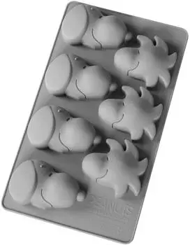 Geda Labels Peanuts Muffinbackform Snoopy & Woodstock, Silikon, grau (16563)