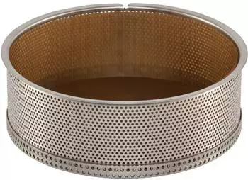 De Buyer Tondo Forato Kuchenform Edelstahl perforiert, &Oslash;20x6,5cm (3213.20)