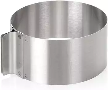 Wenco Tortenring verstellbar 16-30cm, 8cm, Edelstahl (555005)