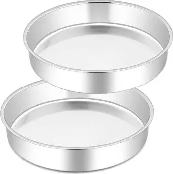 LuxusKollektion Backformen-Set rund, Edelstahl, 2er-Pack, 24cm