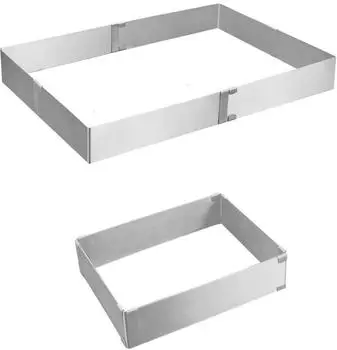 Metaltex Kuchenrahmen rechteckig verstellbar Edelstahl (257717000)
