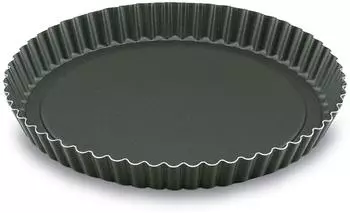 Lacor Gerippte Tarteform mit Hebeboden, Aluminium antihaftbeschichtet, 32cm (68823)