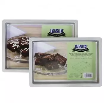 Pme Arts & Craft Kuchenform rechteckig, Aluminium, 20,3x30,5x2,5cm (OBL08121)