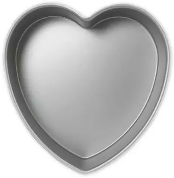 Pme Arts & Craft Herzförmige Kuchenform, eloxiertes Aluminium, 6x3-Inch (HRT063)