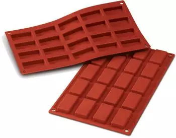 Silikomart SF025 Silikonform Financiers, 20 Mulden, 49x26mm (SF025)
