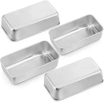 LuxusKollektion Kastenform Edelstahl 23x12x6cm, 4er-Set