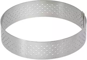 De Buyer Valhorna runder Tortenring, perforierter Edelstahl, &Oslash; 6,5 cm x H 2 cm (3099.02)