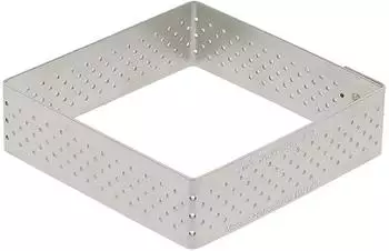 De Buyer Valhorna Tortenring, quadratisch, perforiert, 7x7x2cm (3099.19)