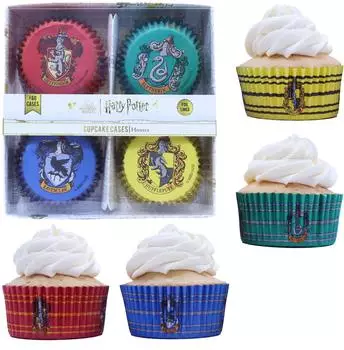 Pme Arts & Craft Harry Potter Hogwarts Häuser Cupcake-Förmchen, foliert, 60er-Set (HPH202)