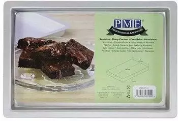 Pme Arts & Craft Rechteckige Backform aus anodisiertem Aluminium 7" x 11" x 1" (OBL07111)