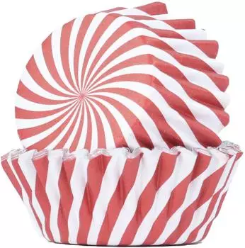 Pme Arts & Craft Folienbeschichtete Cupcake-Förmchen Zuckerstangenstreifen, 30 Stück (BC849)