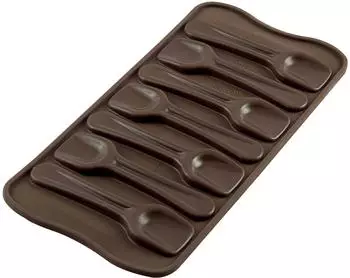 Silikomart Easy Choc SCG28 Schokoladenform Silikon, 8 L&ouml;ffel (22.128.77.0065)
