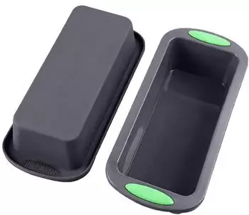 LuxusKollektion Kastenform Silikon rechteckig, 2er Set, 28x12,5x6cm, antihaft