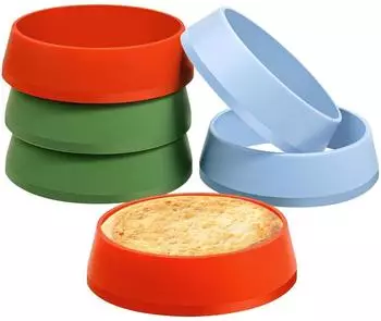 LuxusKollektion Muffinringe 6er-Set, bunt, Silikon, 8,9cm, hitzebeständig bis 230°C