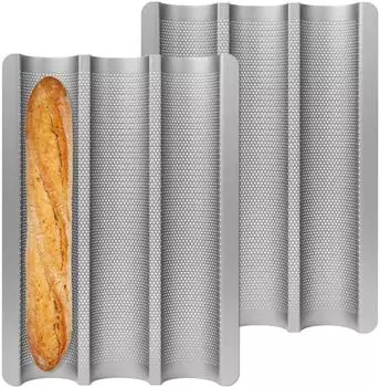 LuxusKollektion Baguette-Backform antihaftbeschichtet 38x27cm, 2er-Set
