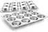 Gerster Muffinform 2er-Set, Edelstahl, 12er, 35x27cm