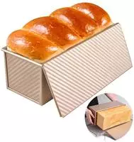 Brotbackform mit Deckel, Antihaft, Aluminiumlegierung, 1000g
